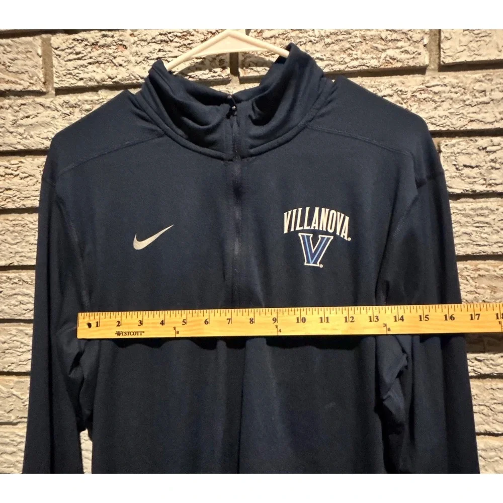 Nike Villanova Wildcats Dri-FIT Quarter Zip Pullover Navy Blue Mens Medium